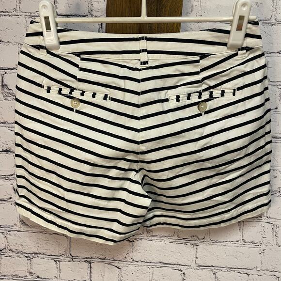 Joules striped shorts women's size 4 black white pink bunny pockets NWOT - Picture 3 of 5